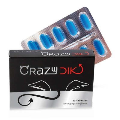 Crazy Dik Tablets A formula of herbal extracts and zinc for men's health. 10 tablets, 10 doses.