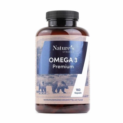 Premium Omega-3 Capsules. Omega-3 capsules for your daily well-being. 160 capsules, 5 months.