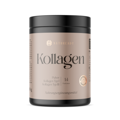 Collagen Powder. Strawberry flavoured collagen supplement for your beauty. 290 g, 24 servings.