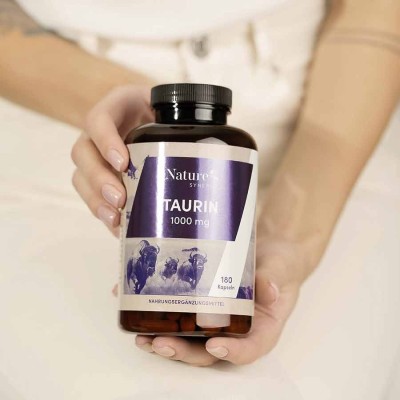 Taurine Capsules. 1,000 mg of taurine in one capsule. 180 capsules, 6 months