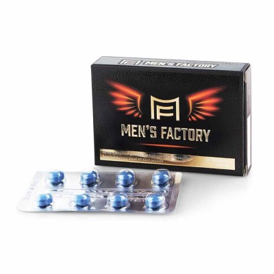 Men's Factory tablets. 5 active ingredients balanced for men's health and performance enhancement.